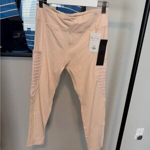 Blue Pink Cropped Leggings